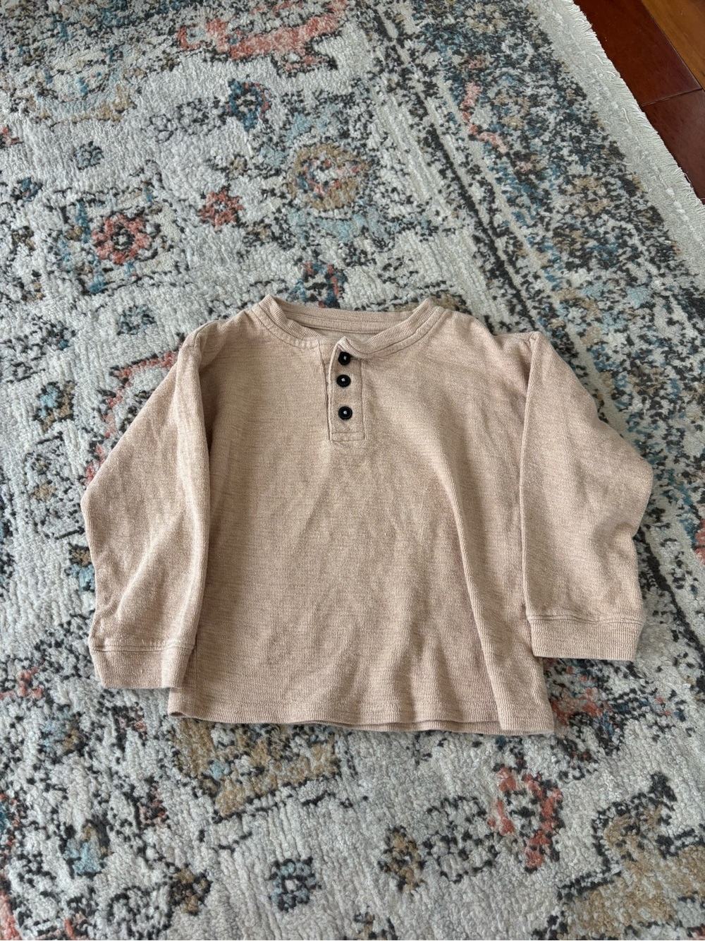 easy peasy organic cotton woven henley for toddler